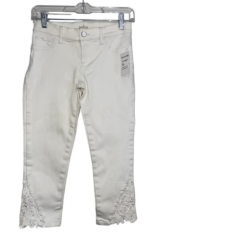 SOHO Jeans Women's White Legging Crop Denim Jeans Size 0 NEW !